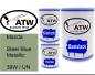 Preview: Mazda, Steel Blue Metallic, 39W / UN: 500ml Lackdose + 500ml Klarlack + 250ml Härter - Set, von ATW Autoteile West.